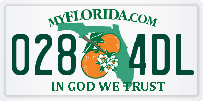 FL license plate 0284DL