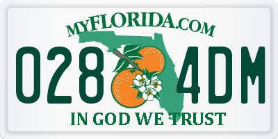 FL license plate 0284DM