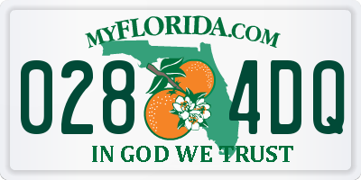 FL license plate 0284DQ