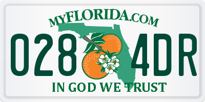 FL license plate 0284DR