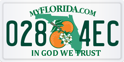 FL license plate 0284EC