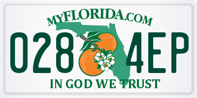 FL license plate 0284EP
