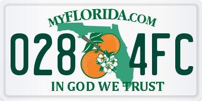 FL license plate 0284FC