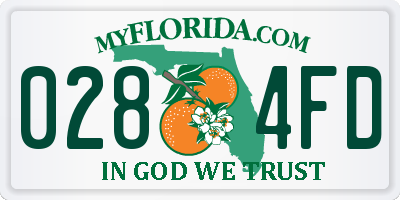 FL license plate 0284FD
