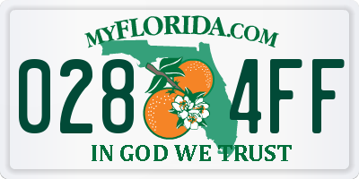 FL license plate 0284FF