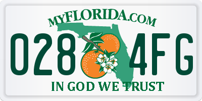 FL license plate 0284FG