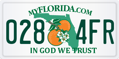 FL license plate 0284FR
