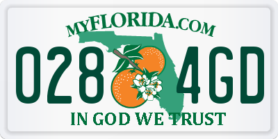 FL license plate 0284GD