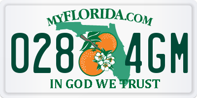 FL license plate 0284GM