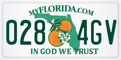 FL license plate 0284GV