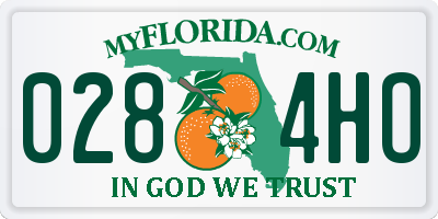 FL license plate 0284HO