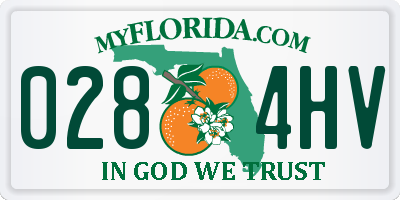 FL license plate 0284HV