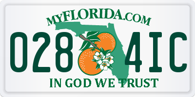 FL license plate 0284IC
