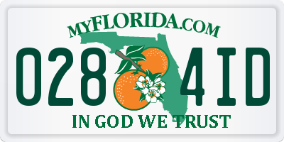 FL license plate 0284ID