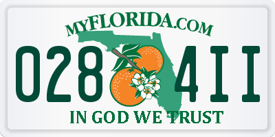 FL license plate 0284II