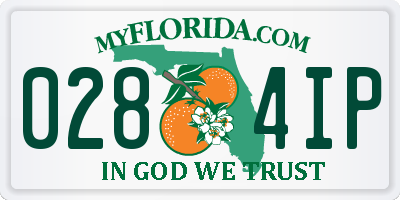 FL license plate 0284IP