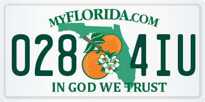 FL license plate 0284IU