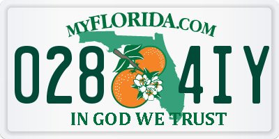 FL license plate 0284IY