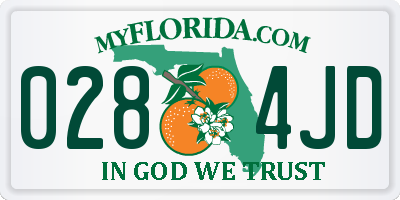 FL license plate 0284JD