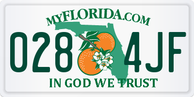 FL license plate 0284JF