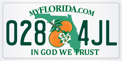 FL license plate 0284JL