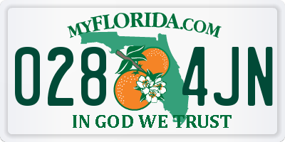 FL license plate 0284JN