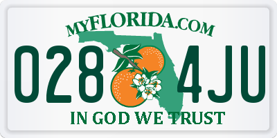 FL license plate 0284JU