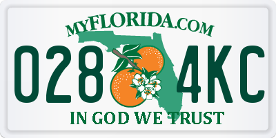 FL license plate 0284KC