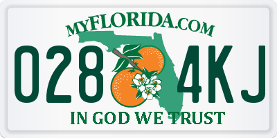 FL license plate 0284KJ