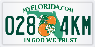 FL license plate 0284KM