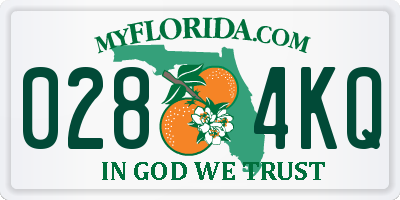 FL license plate 0284KQ