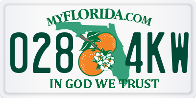 FL license plate 0284KW