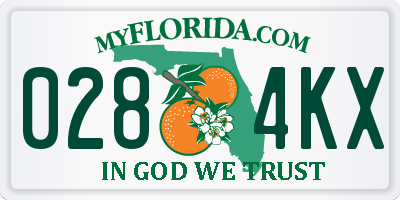 FL license plate 0284KX