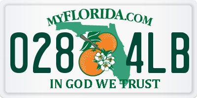 FL license plate 0284LB