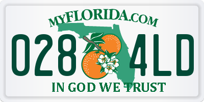 FL license plate 0284LD