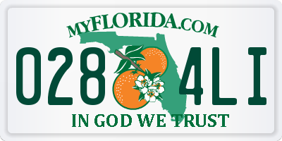 FL license plate 0284LI