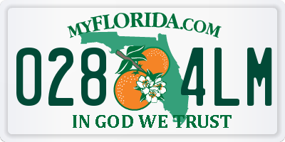 FL license plate 0284LM