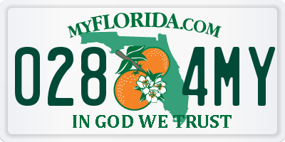 FL license plate 0284MY
