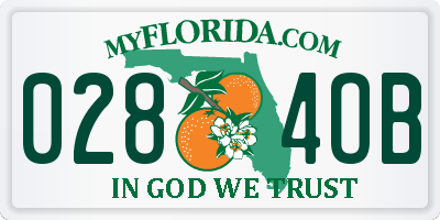 FL license plate 0284OB