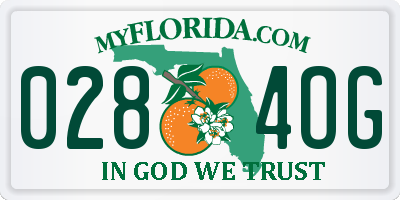 FL license plate 0284OG