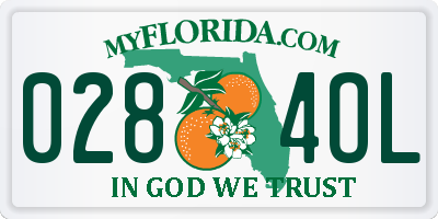 FL license plate 0284OL