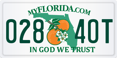 FL license plate 0284OT