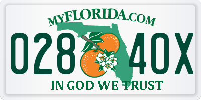 FL license plate 0284OX