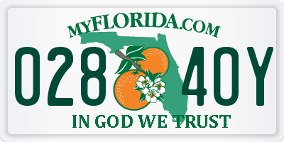FL license plate 0284OY
