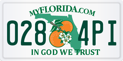 FL license plate 0284PI