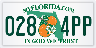 FL license plate 0284PP
