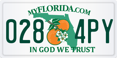 FL license plate 0284PY