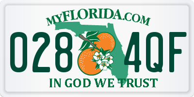 FL license plate 0284QF