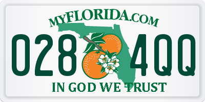 FL license plate 0284QQ