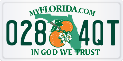 FL license plate 0284QT